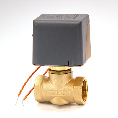 China Control Flow Water New HVAC Air Conditioner Parts Brass Motorized Water Flow Valve For Refrigeration HVAC Manufacturer for sale