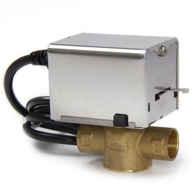 China General Popular Refrigeration Parts Brass Temperature Control Motorized Valve For HVAC Spare Parts for sale