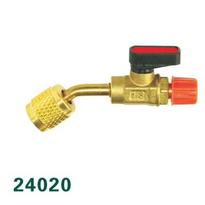 China Good Buy Hengsen Qf-Jy Refrigeration Parts 5/16Fsaex1/4 Sae Filling Ball Valve Air Condition and Refrigeration Spare Parts for sale