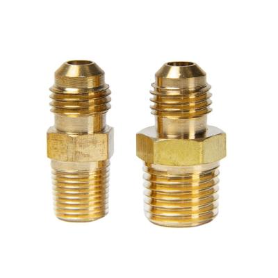 China Refrigeration Parts Hengsen Refrigeration Fittings Etj-Npt38 Npt48 Union Brass Bi-Directional Common Refrigeration Tube Fitting Refrigeration HVAC for sale