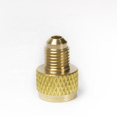 China Refrigeration Fitting Parts R410 Refrigerant Adapter / Brass Switch Connector for sale