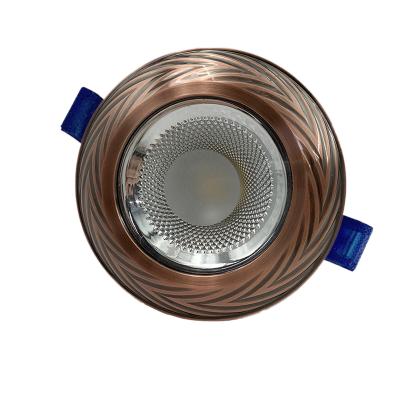 China Modern led down light copper color 7w die casting good heating aluminum hot sale good decoration for home office led spot light for sale