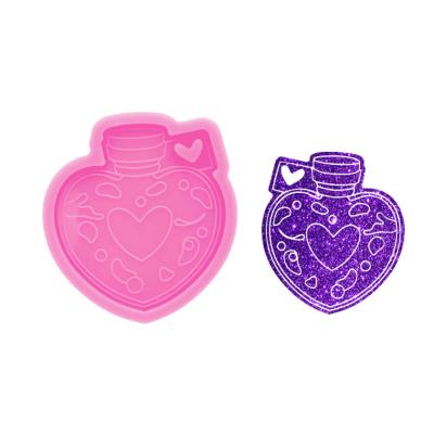 China Viable Love Bottle Chain Head Mold Epoxy Resin DIY Silicone Mold for sale