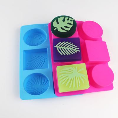 China DIY Aromatherapy Candle Mold 6 Cavity Sustainable Sheet Handmade Soap Silicone Mold for sale