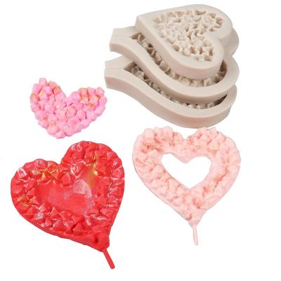 China Viable Diamond Love Lollipop Silicone Mold from Diy Coral Candy Love Heart Cake for sale