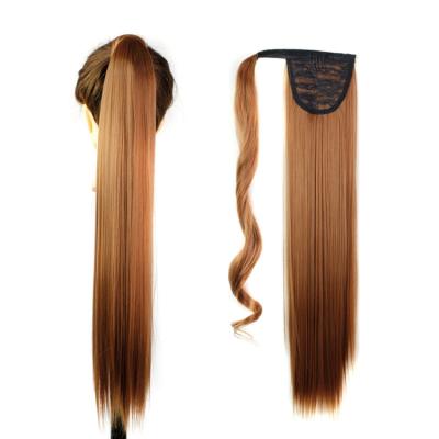 China Synthetic Ponytail Extensions Wholesale Synthetic Ponytail Claw Clip Wrap Around Synthetic Drawstring Hair Ponytails Extensions for sale