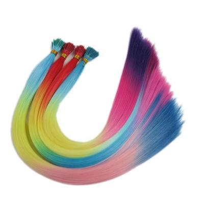 China 1grams/strand Rainbow Synthetic I-Tip Hair 22