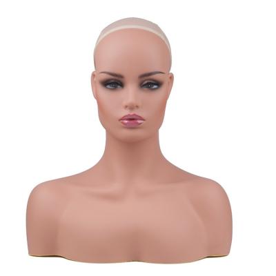 China With Wig XUCHANG HARMONY HAIR 2 Pieces Female Mannequin Head PVC Makeup Half Body For Wig Display for sale