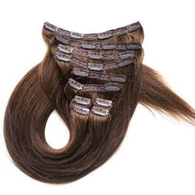 China No Shedding Wholesale Russian Double Drawn Hair Extensions Factory Price Seamless Clip In Hair Extensions for sale