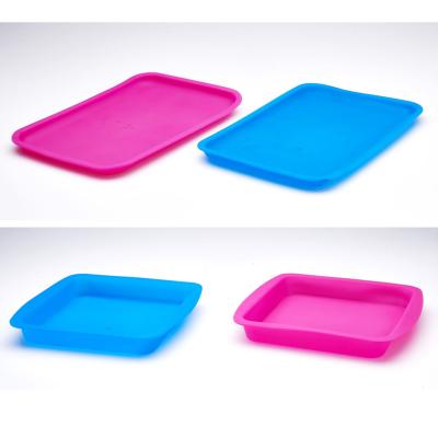 China XY104SJP-01 New Style Silicone Smoking Set Colors Mix Ashtray Serving Tray Cheap Cigar Ashtray for sale