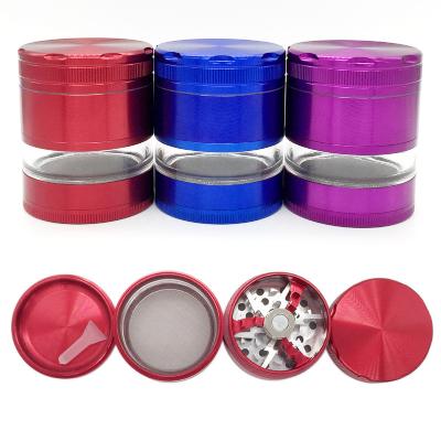 China New Fashion GA1040013 Aluminum Alloy 63mm Hand Metal Herb Tobacco Smoker Cool Custom Logo Aluminum Grinder Smoking Accessories for sale