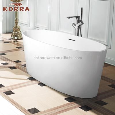 China Freestanding White Bathtubs Stand Alone Color Luxury Acrylic Soaking Tub for sale