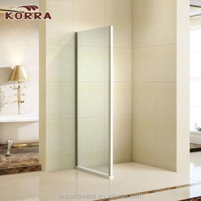 China Modern Single Side Panel 6mm Full Tempered Glass Screen Enclosed Shower Room With Chrome 6463 Aluminum Profiles for sale