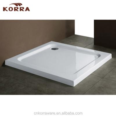 China Modern White Shower Base , 800X800X55 Mm Acrylic Corner Drain Base Shower Tray for sale