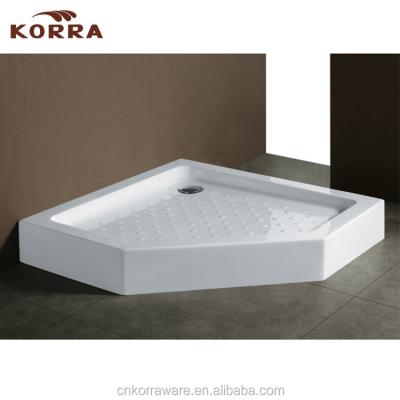 China Modern Irregular Portable Custom Deign Shower Tray , North America Standard Curved Shower Base for sale