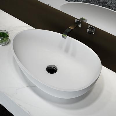 China Modern Bathroom High Quality Resin Stone Basin for sale