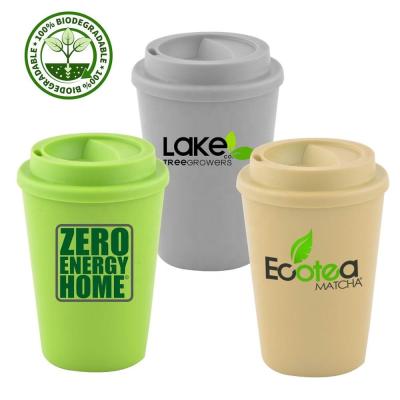 China Double Wall 350ML PLA Coffee Mug Gifts 100% Biodegradable Eco-Friendly Promotional Mug Viable BPA Free Coffee Mug for sale