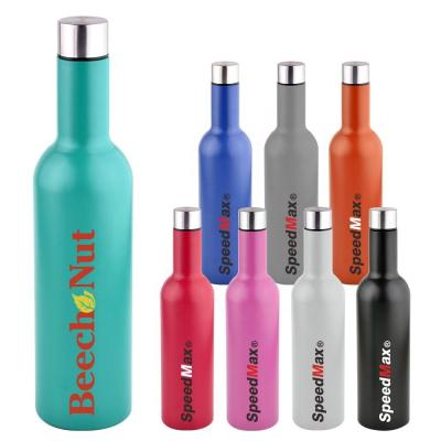 China 2020 New 750ML Sustainable High Quality Double Wall Vacuum Wine Bottle Sports Insulated Bottle for sale