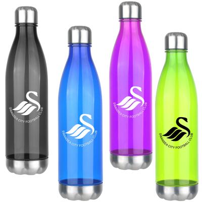 China 1000ml Viable BPA Free Plastic Sports Soda Shape Custom Drinking Rolling Bottle Water Bottle For Promotion for sale