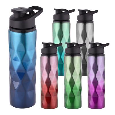 China Durable Stainless Steel Metal Single Wall Sports Drink Water Bottle Carry Loop Larger Capacity 750ML To Increase Outdoor Drinking for sale