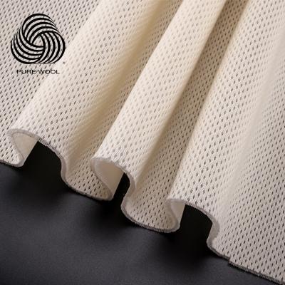 China New Sustainable Natural Mesh Fabric Keep Merino Wool Fabric From Australia Wool Cashmere Fabric for sale