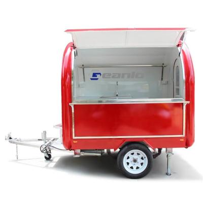 Cina Geanlo Commercial Mobile Hot Dog Food Enclosed Small Trailer Vending Canada Push Car Gas Fryer A Trolley Food Cart For Sale in vendita