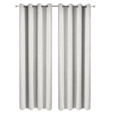 China Simple Light Gray Polyester Mesh Plain Curtain Cheap Modern Blackout Blackout Curtains for sale