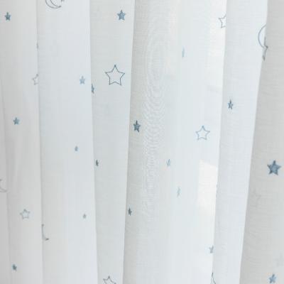 China Wholesale Sheer Curtains Fabric In Living Room Embroidery Sheer Curtain Window for sale