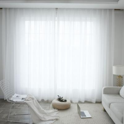 China No Curtain Light Reducing White Ready Made Living Room Bedroom Sheer for sale