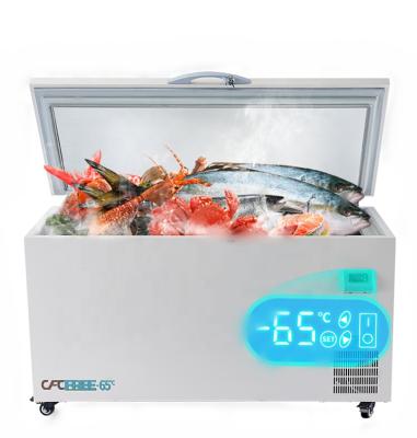 China Hotels 220L Capacity -65 Degree Low Deep Chest Freezer For Home Storge Meat Seafood for sale