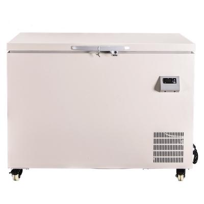 China Single-temperature -60c degree 80c 220 Liter Horizontal Ultra Low Cold Cool Freezer For Seafood Meat Beef for sale