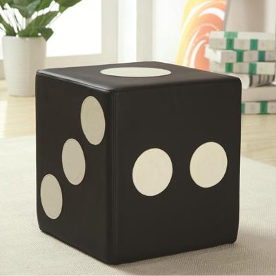 China Frank Furniture Funny Kid Ottoman Foldable Stool Leather Fabric Cut Out Cube Ottoman Bench for sale