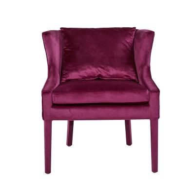 China Frank Furniture Light Luxury Lounge Chair Eco - Friendly Velvet Dining Armchair Lounge Chair for sale