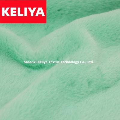 China KELIYA Waterproof Rabbit Fur 100 Polyester Fabric for sale