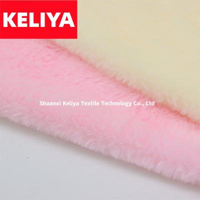 China KELIYA Hotsale Color Customization Faux Rabbit Fur Fabric Waterproof Soft Comfortable Yard For Toys/Garment/Home Textil for sale