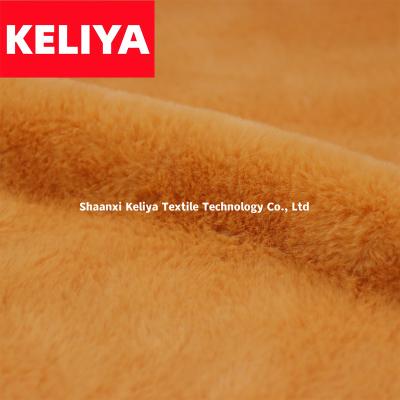 China KELIYA Waterproof Long Pile Plush Knitted 100% Polyester Artificial Fur Fabric for sale