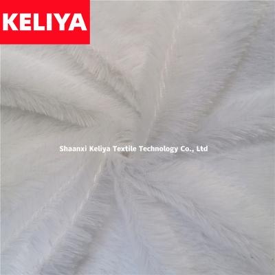 China KELIYA Fleece Fabric 20mm PV Waterproof Long Pile Wholesale Faux Fur Plush Comfortable Plush Fabric for sale