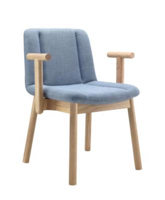 China Cooling W&R LE108 Molded Shell Chairs Combined With Solid Wooden Leg Armchairs Upholstered In Fabric Office Or Dining Chairs for sale