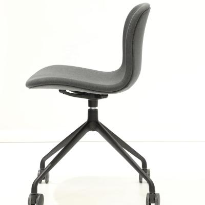 China Factory Adjustable Hot Selling High (Waist) Back With Aluminum Base Gray Fabric Office Chair for sale