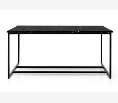 China W&R Convertible Factory Design Home Furniture Marble Slab Carbon Steel Leg Classic Dining Table for sale