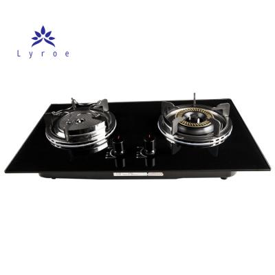 China Appliance Household Burner Tempered Glass Infrared Gas Stove Commercial Energy Saving Double Burner Gas Stove For Home Kitchen for sale