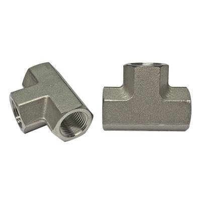 China Pipe Lines Connect Excellent Quality Gb-pk Bsp Female ISO 1179 Stainless Carbon Steel Tee Tube Fitting For Hydraulic Parts for sale