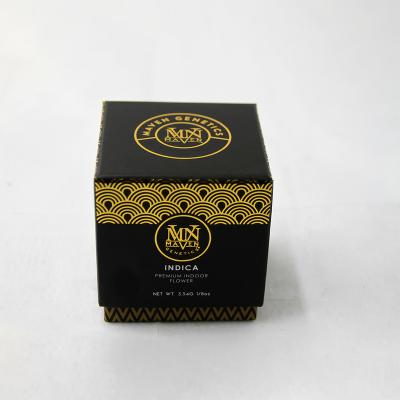 China Handmade Black-gold Lid And Base Telescope Custom Luxury Rigid Packaging Box For Gift for sale