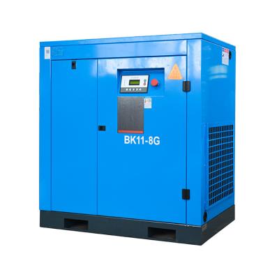 China Lubricated AC Power 11kw Industry Fast Delivery Small Rotary Screw Air Compressor for sale