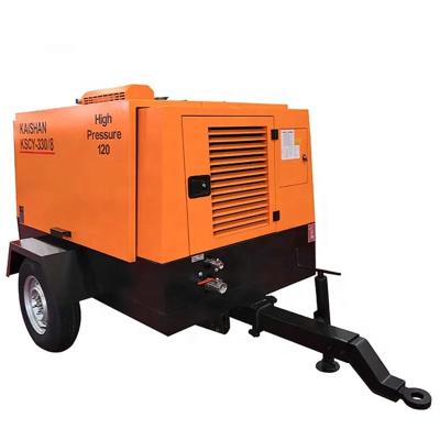 China Diesel Powered Auger OIL-LESS Movable 8bar 15bar 35bar Screw Air Compressor Price for sale