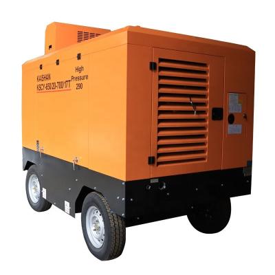 China OIL-LESS Kaishan diesel engine 2023 37kw 90kw 132 kw screw air compressor machine for mine for sale