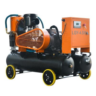 China Best price lubricated LGY-4.5/6 22kw 4.5m3/min screw kaishan electric mobile air compressor for road construction for sale