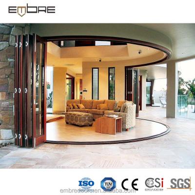 China Sliding frameless folding glass doors living room sliding glass doors hot sale for Australia for sale