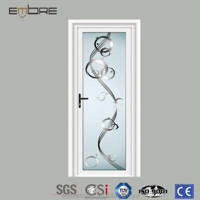 China Aluminum Swing Profile Frame Flower Designs For Bathroom Glass Revolving Doors for sale