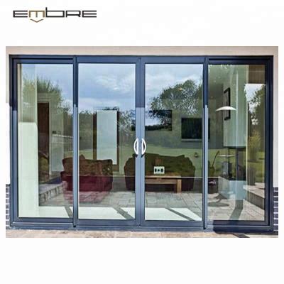 China Contemporary Aluminum Frame Glass Doors New Design Sliding Door for sale